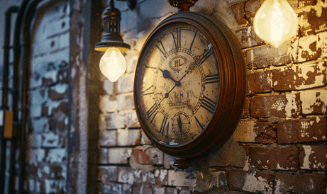 墙上的老式时钟
