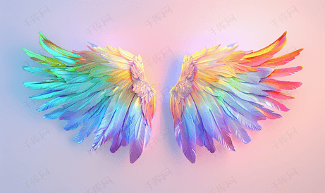 神秘多彩光滑天使的翅膀套装