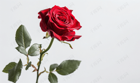 美丽的红玫瑰卡住了
