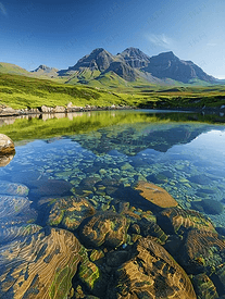 斯凯岛水域的美丽风景