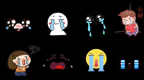 卡通可爱么么哒表情包带通道