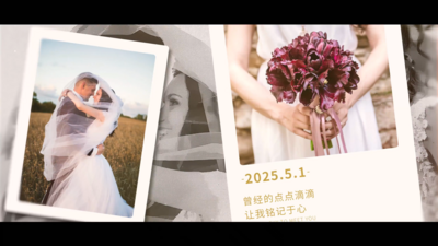 原创简洁明亮浪漫婚礼相册模版视频模板