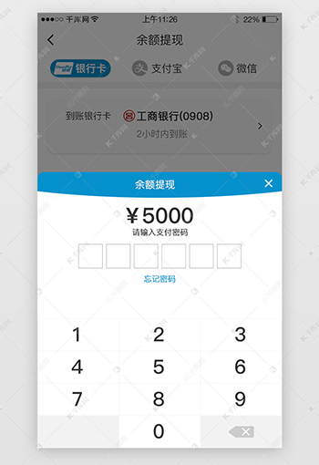 APP支付界面