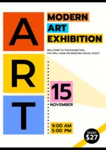 艺术展览宣传传单彩色艺术海报