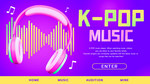 k-pop音乐模板流行音乐页面