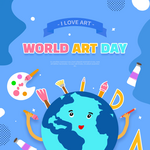 世界艺术日节日社交媒体