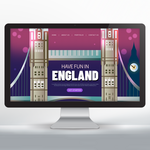 伦敦塔桥英国旅游宣传主页设计