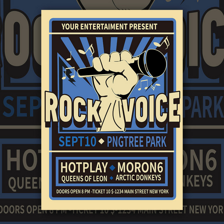rockvoiceconcert海报模板下载千库网