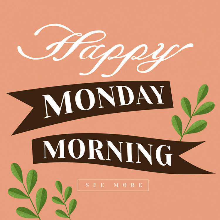 粉色飘带星期一心情文案社媒配图