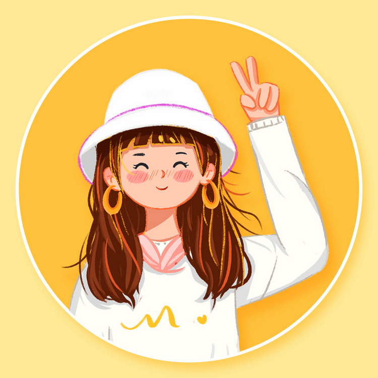 甜蜜可爱情侣头像黄色卡通微信头像海报模板下载-千库网