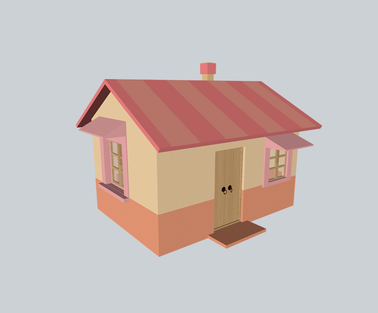 c4d房屋3d立体图形