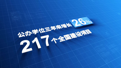 高清视频素材蓝色企业数据展示AE模板视频素材