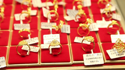 黄金珠宝首饰饰品实拍视频实拍素材