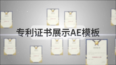 证书高清视频素材简洁专利证书文件展示AE模板视频