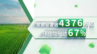 简洁乡村振兴农业宣传AE模板视频模板