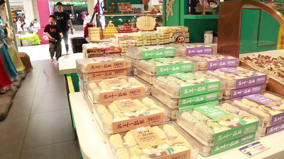 苏州特产姑苏糕点酥糖美食甜品实拍视频素材