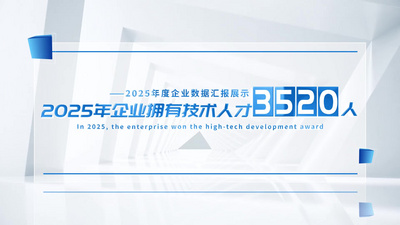 简洁企业数据标题汇报视频