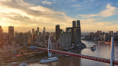 城市实拍视频素材重庆城市日落景观视频视频实拍
