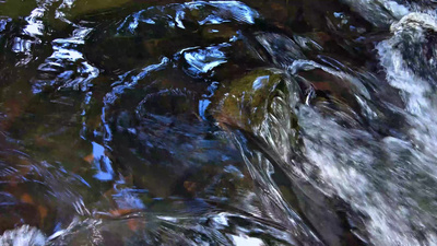 河水河流溪水山间溪流瀑布景观视频实拍