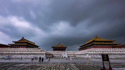 故宫雨景唯美实拍素材