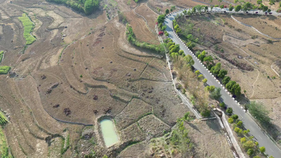 云南弥勒锦屏山景区航拍(45)实拍视频素材