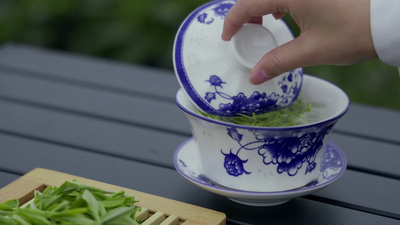 自然春季茶园泡茶美女品茶实拍实拍视频素材