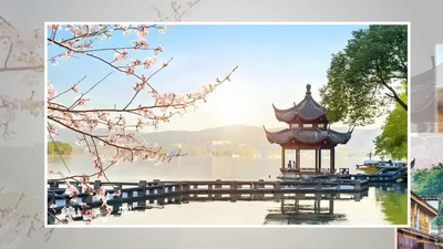 漂浮质感图片简易切换展示AE模板视频模板