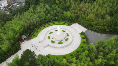 福建古田会议旧址航拍实拍素材