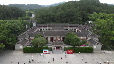 福建古田会议旧址航拍视频实拍