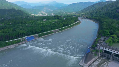 4K实拍都江堰水利工程四川名胜古迹视频素视频实拍