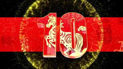 红色三维2026马年春节跨年倒计时视频素材