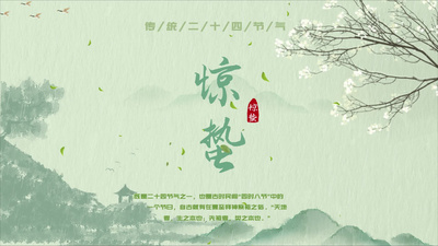 惊蛰之二十四节气AE模版视频模板