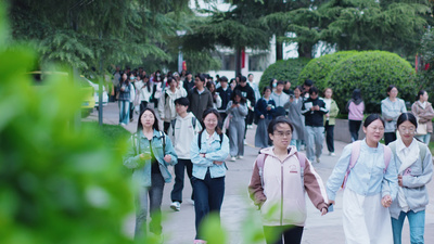 学生校园玩手机走路的视频实拍视频素材校园学生走路上课青春大学实拍素材