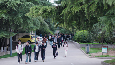 学生校园玩手机走路的视频实拍视频素材校园学生走路青春大学实拍素材