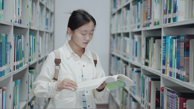 校园图书馆学习看书自习考研时光实拍视频素材