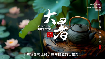 高清视频素材4K大暑简洁图文展示AE模板视频模板
