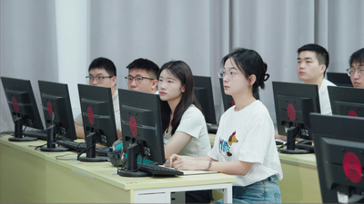 大学高校计算机教室实训实拍素材