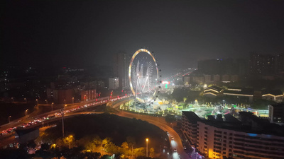 实拍视频素材航拍衡阳城市夜景城市风光实拍实拍视频素材
