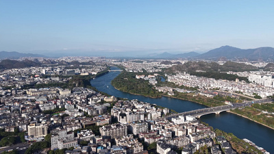 航拍广西桂林城市风光实拍视频实拍