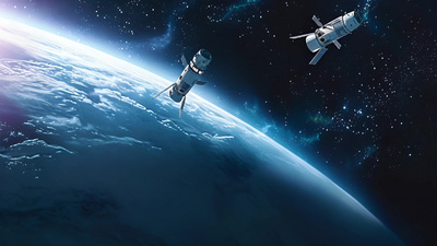 4K航空航天宇宙太空卫星对接AI视频素材素材
