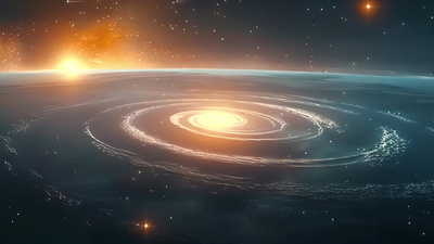 4K太空景观星空银河星系太阳系宇宙航天视频素材
