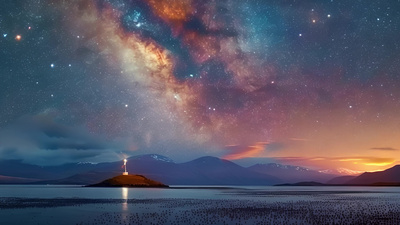 4K星空星河夜晚星星自然风景延时视频素材