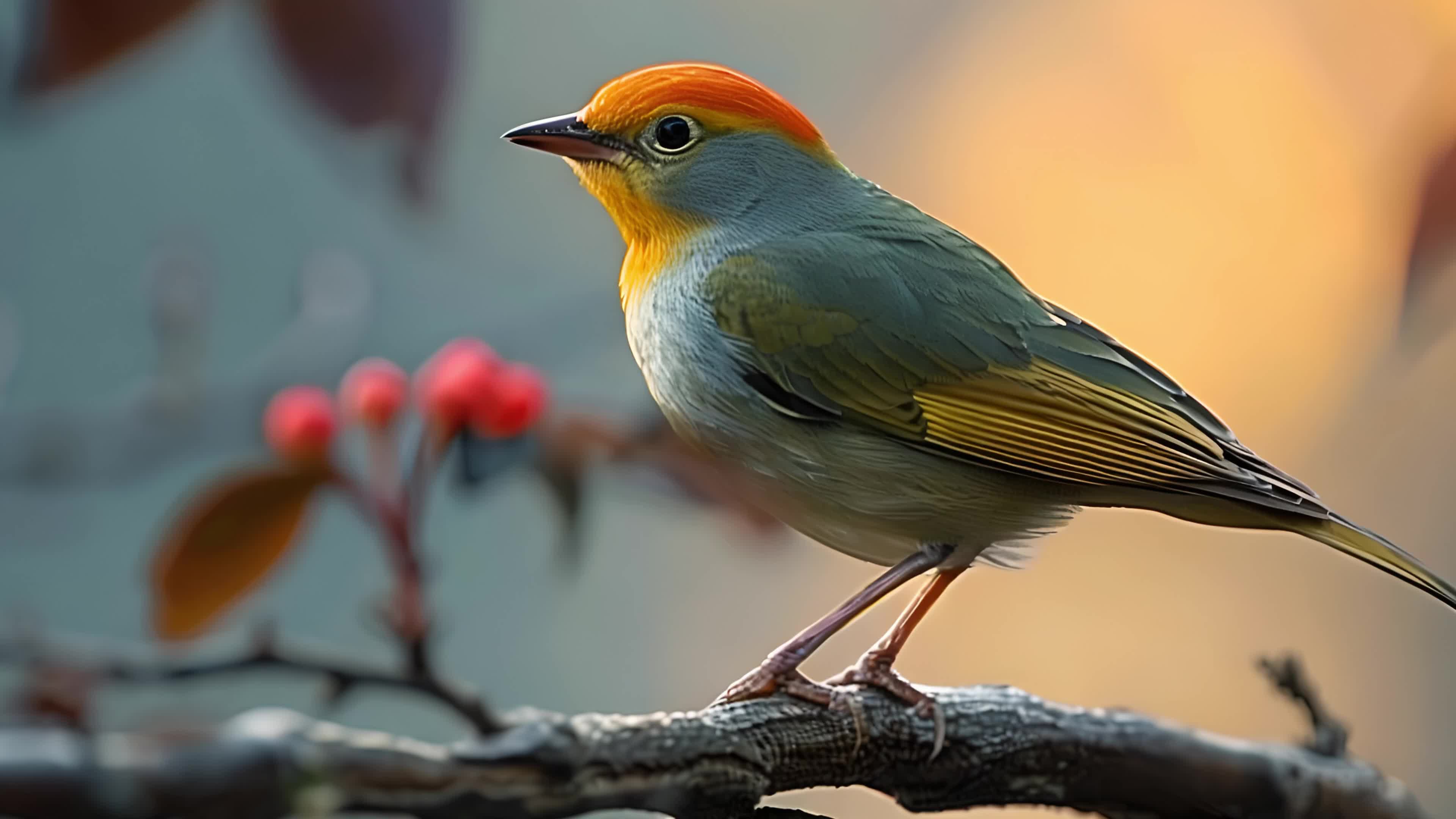 4k枝头小鸟动物飞鸟ai视频素材实拍素材视频特效素材