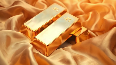 4K商务金融金条黄金背景素材素材