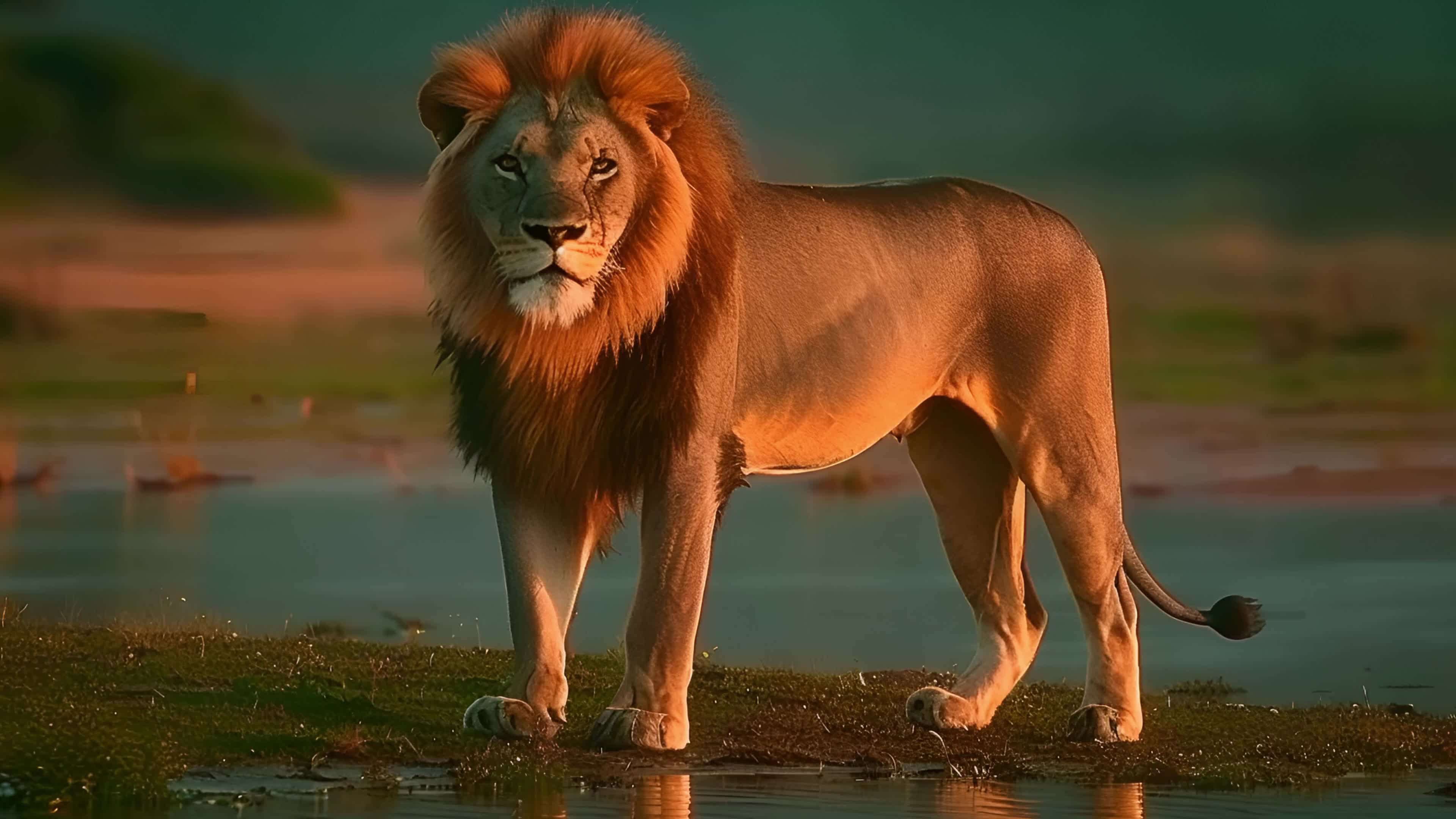 4k草原动物狮子实拍素材