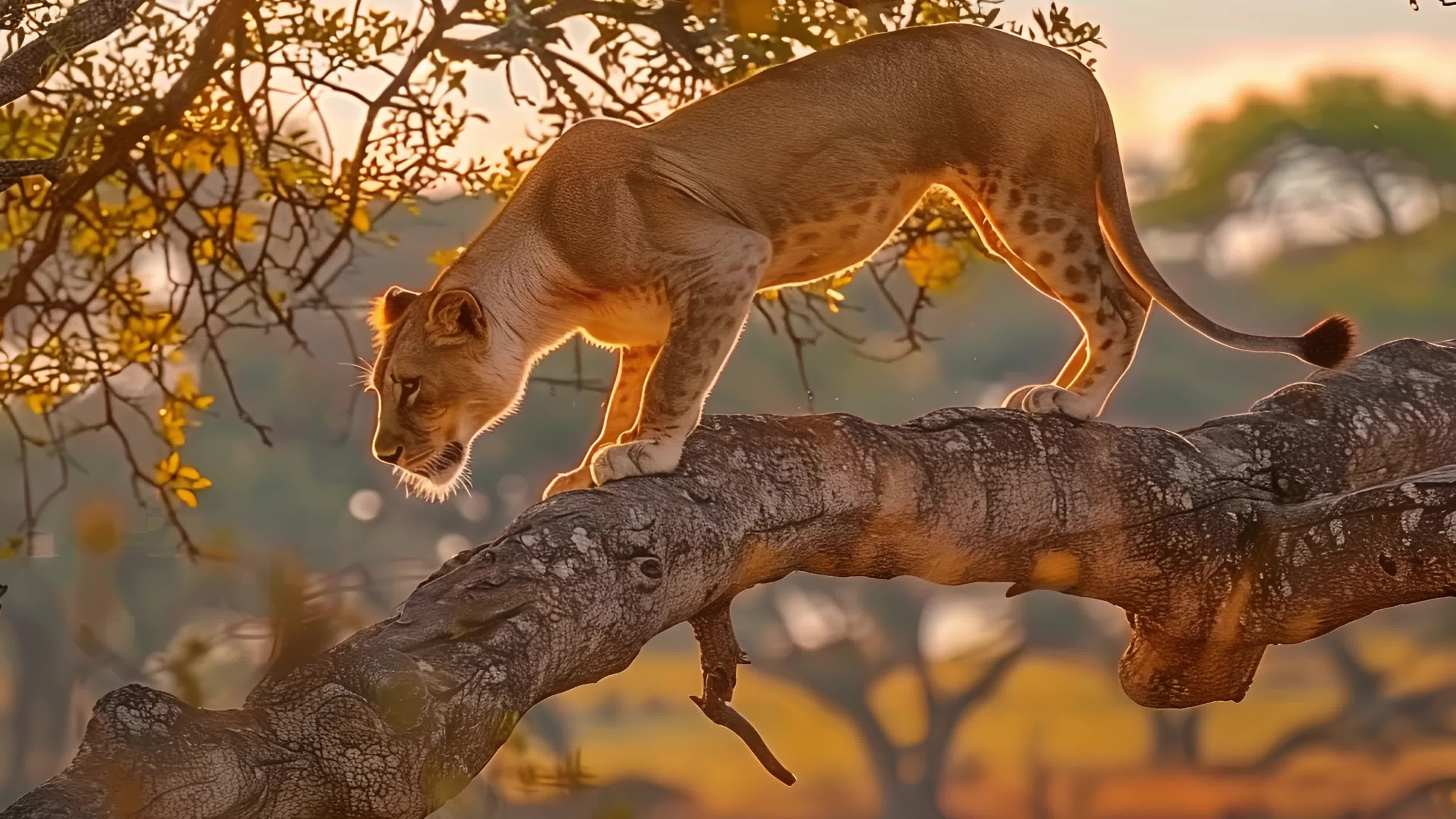 4k草原动物狮子实拍素材
