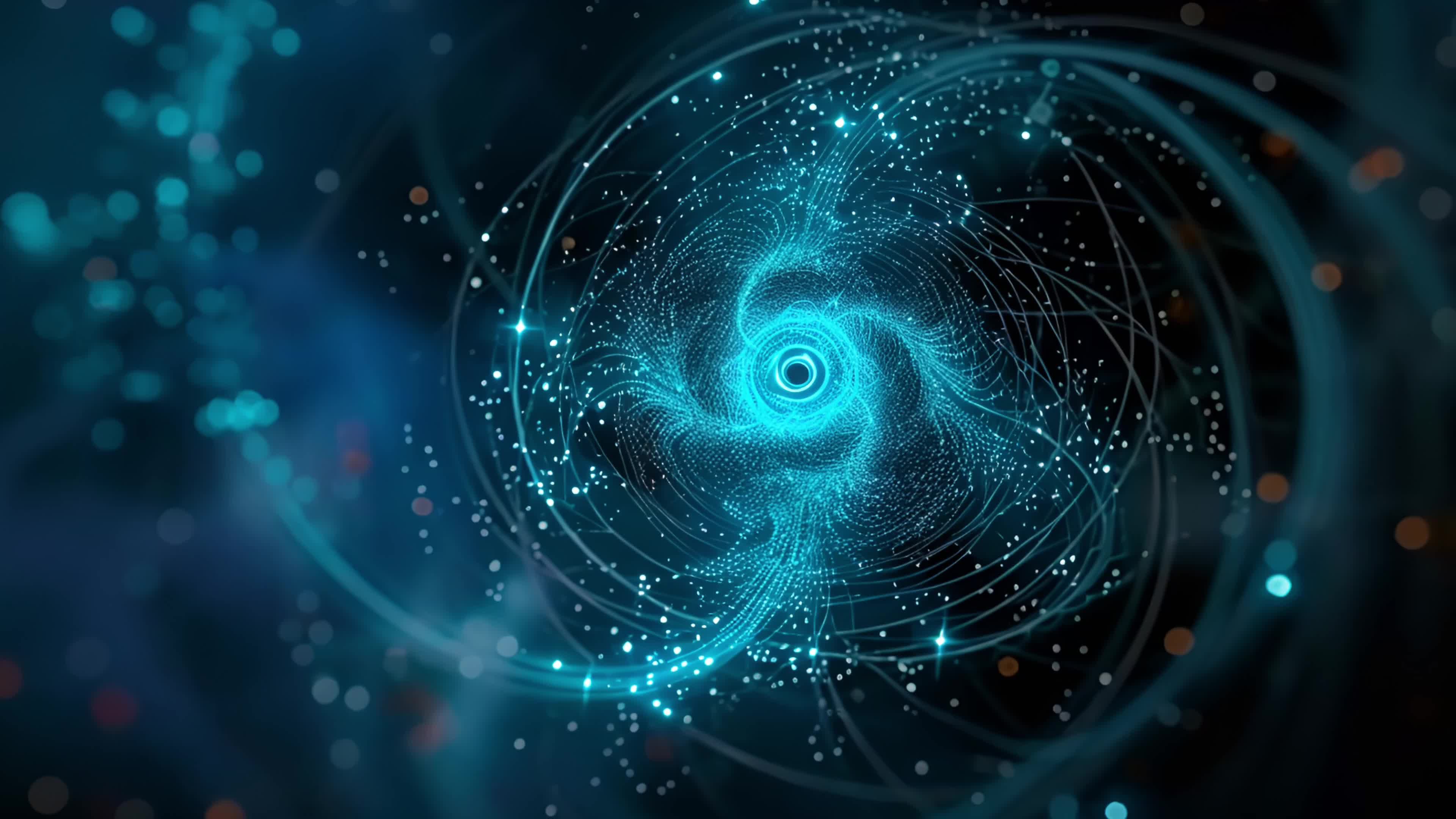 4k蓝色科技cg数码背景素材