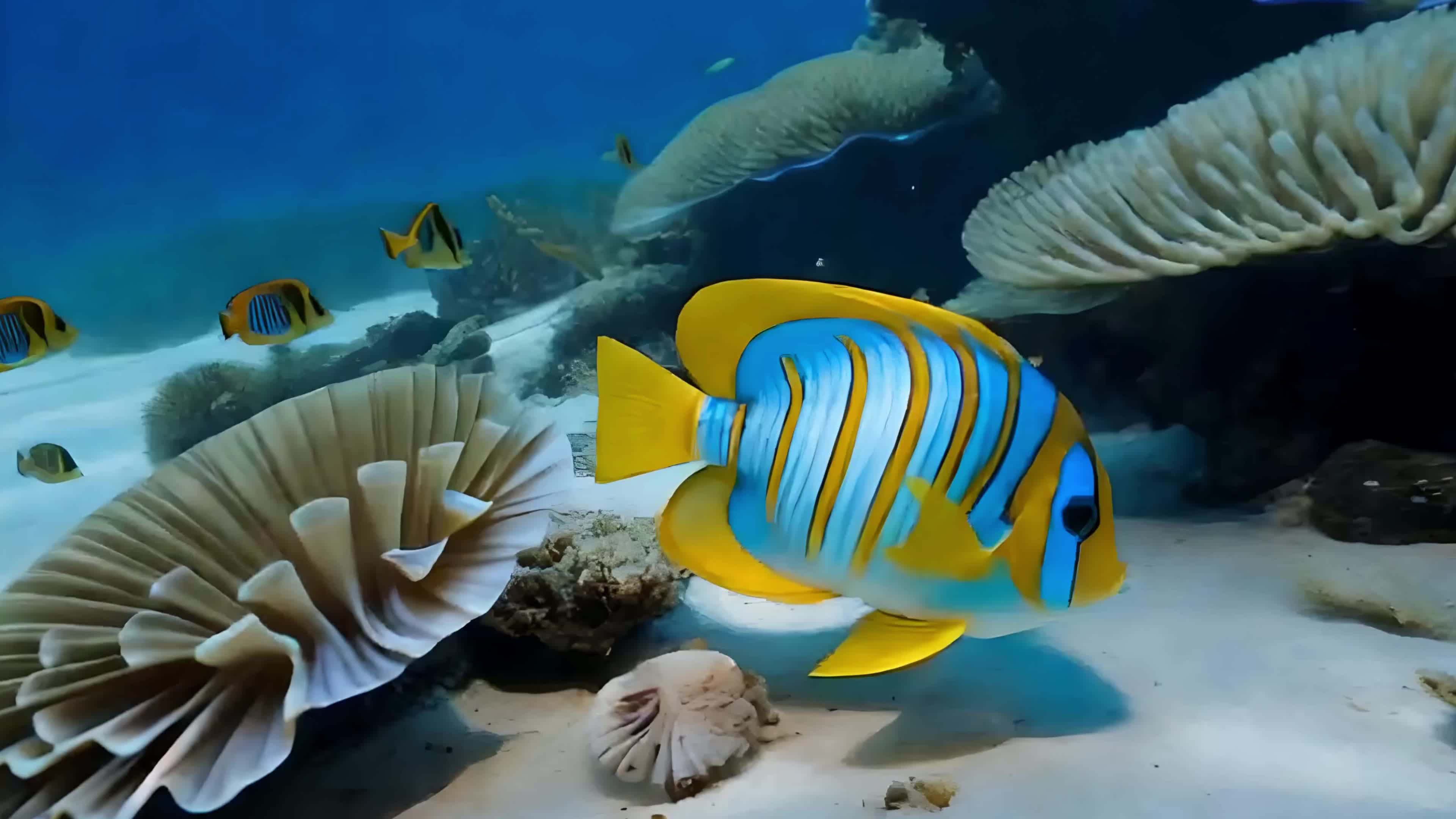 4k海洋生物深海鱼视频素材