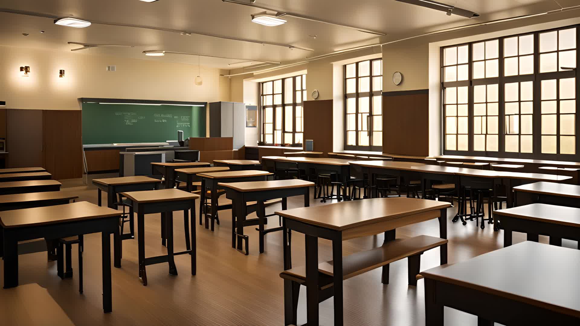 1080学校课室毕业季空镜实拍素材