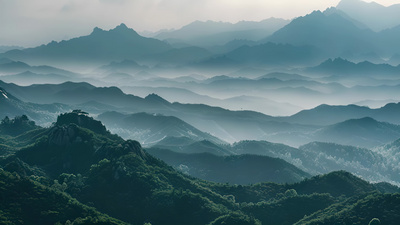 山川高山云海自然风景航拍视频